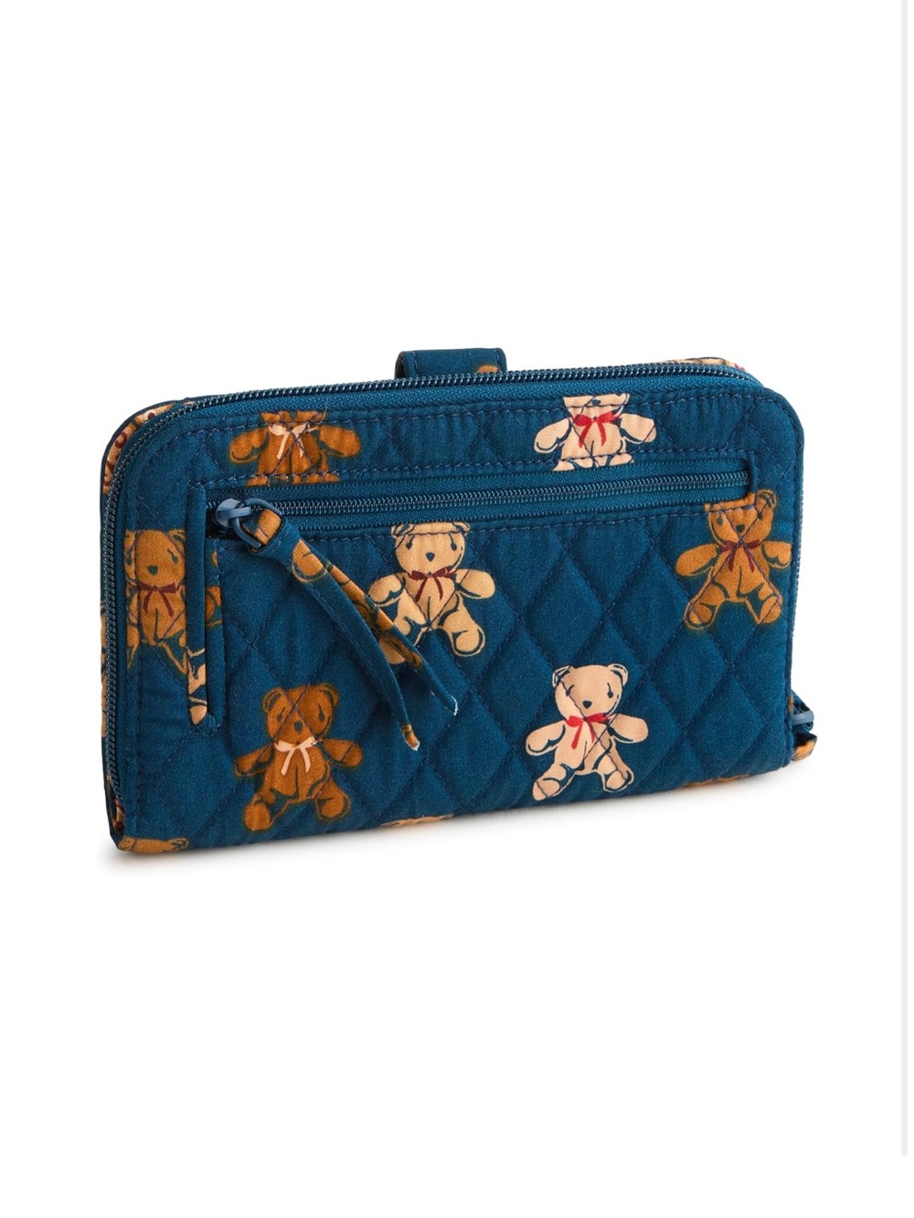 New Vera Bradley Bunch of Bears Large Tab Wallet Snap Closure Organizer